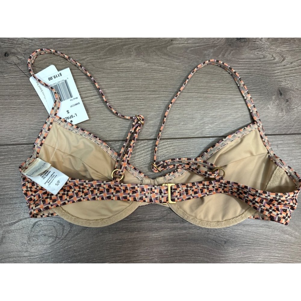 L*Space Shimmer Kaleidoscope Eyes Missy Bikini Top NWT Small - Picture 5 of 6